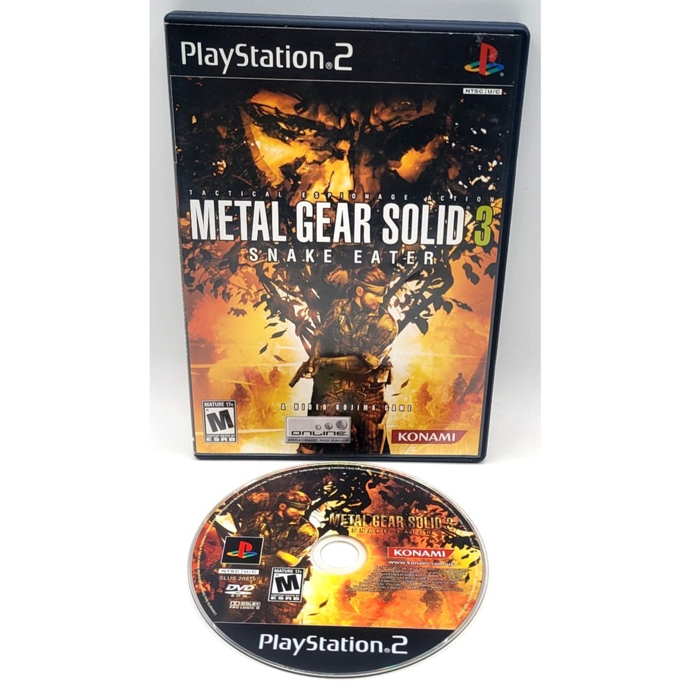 Metal Gear Solid 3: Snake Eater (Sony PlayStation 2, 2004) PS2 GAME & CASE